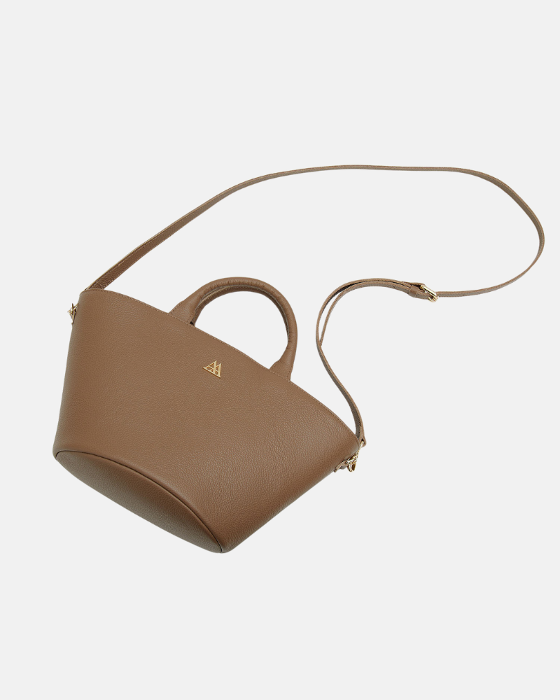 Carlota Leather Tote Bag, Taupe