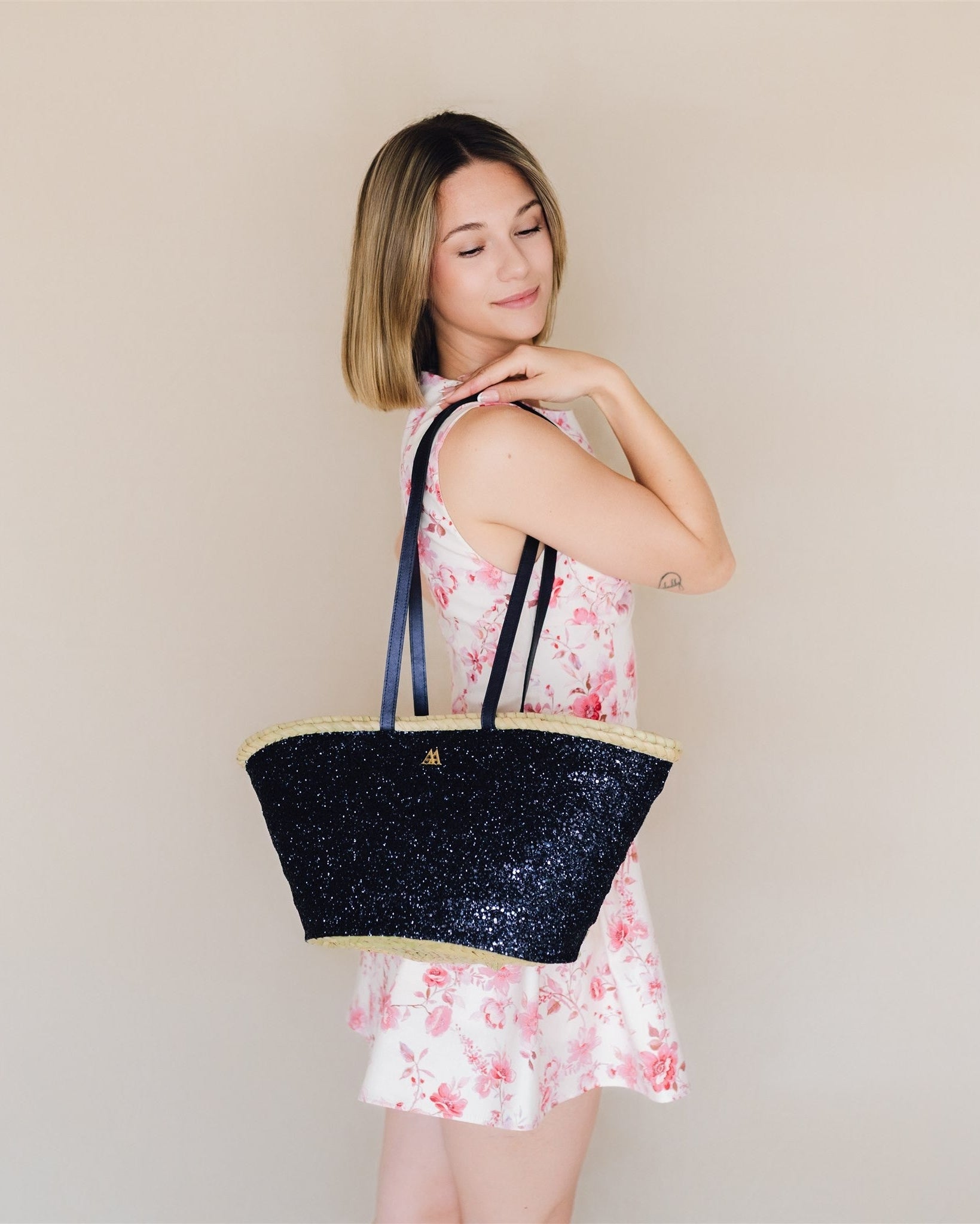 Carmen Capazo Small Glitter Navy