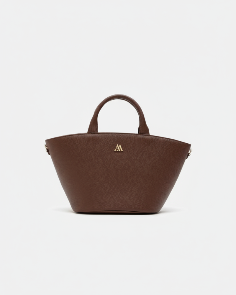 Carlota Bolso Capazo Piel Marrón