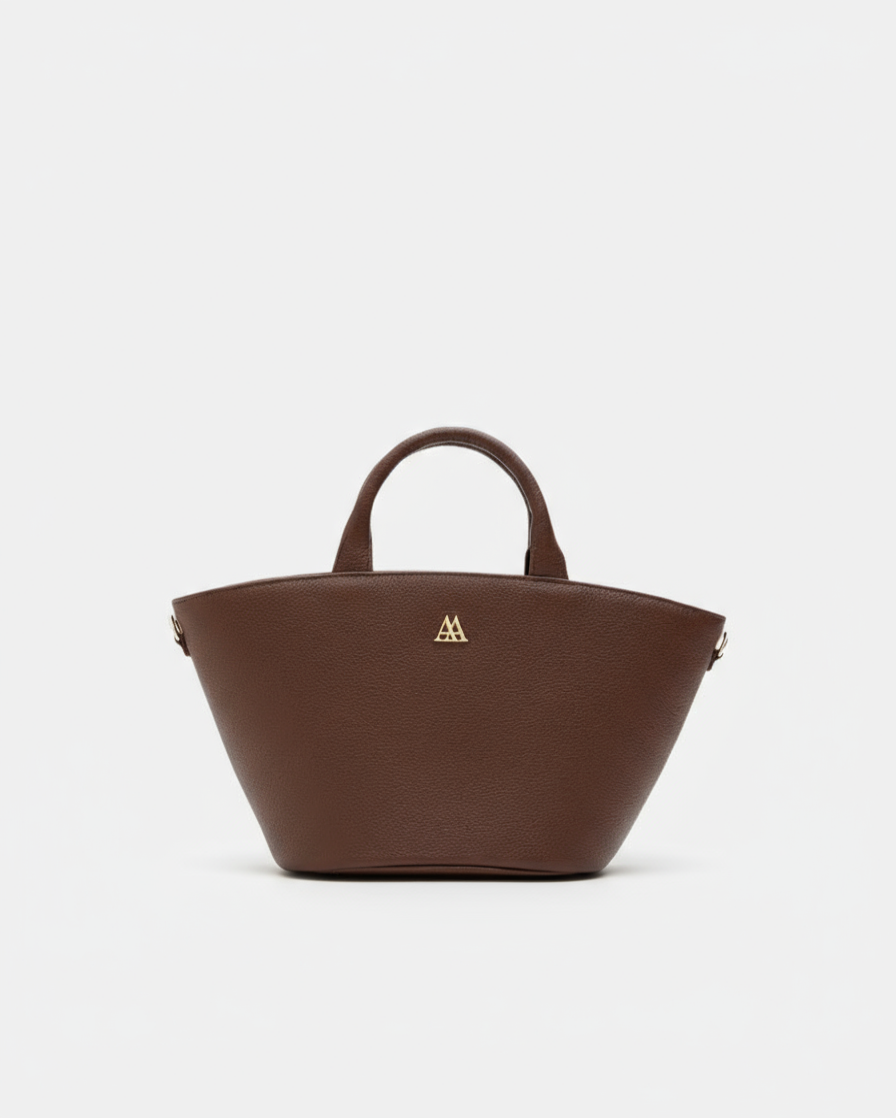 Carlota Brown Leather Tote Bag