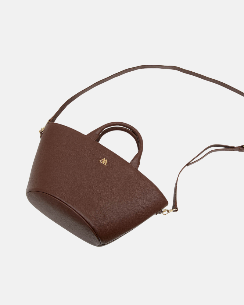 Carlota Brown Leather Tote Bag