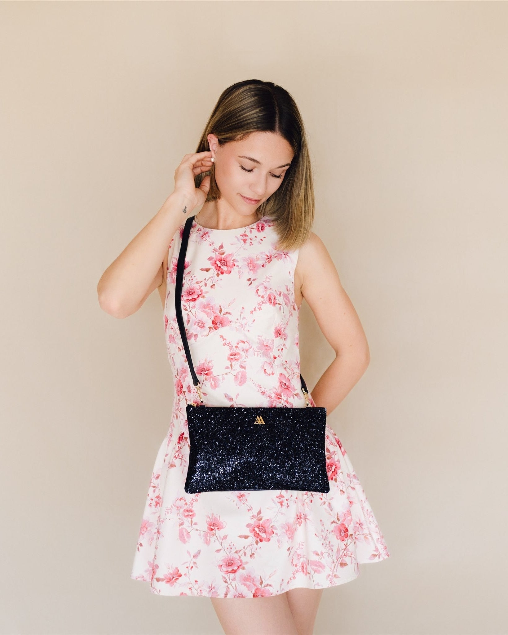 Pochette Catalina Paillettes Marine