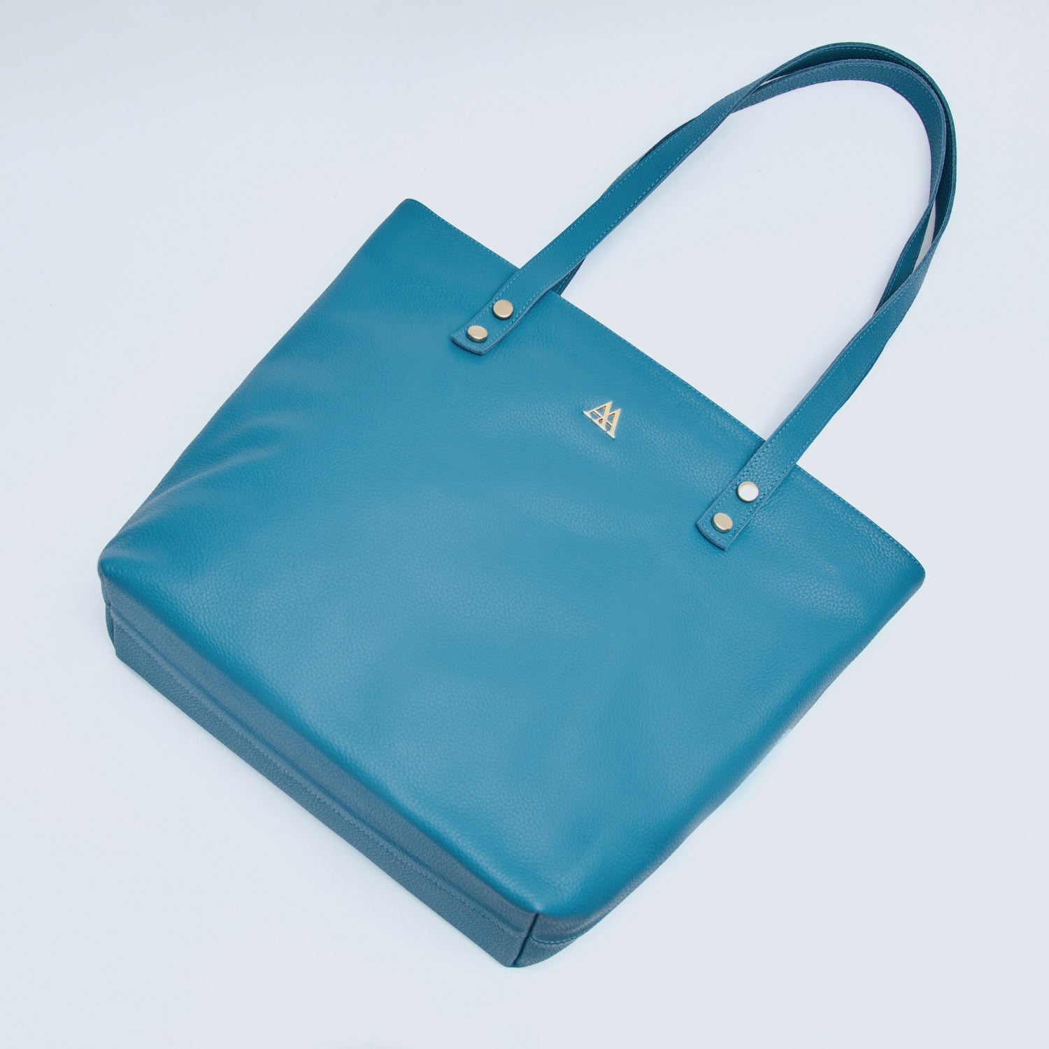 Sofía Bolso Shopper Piel Turquesa