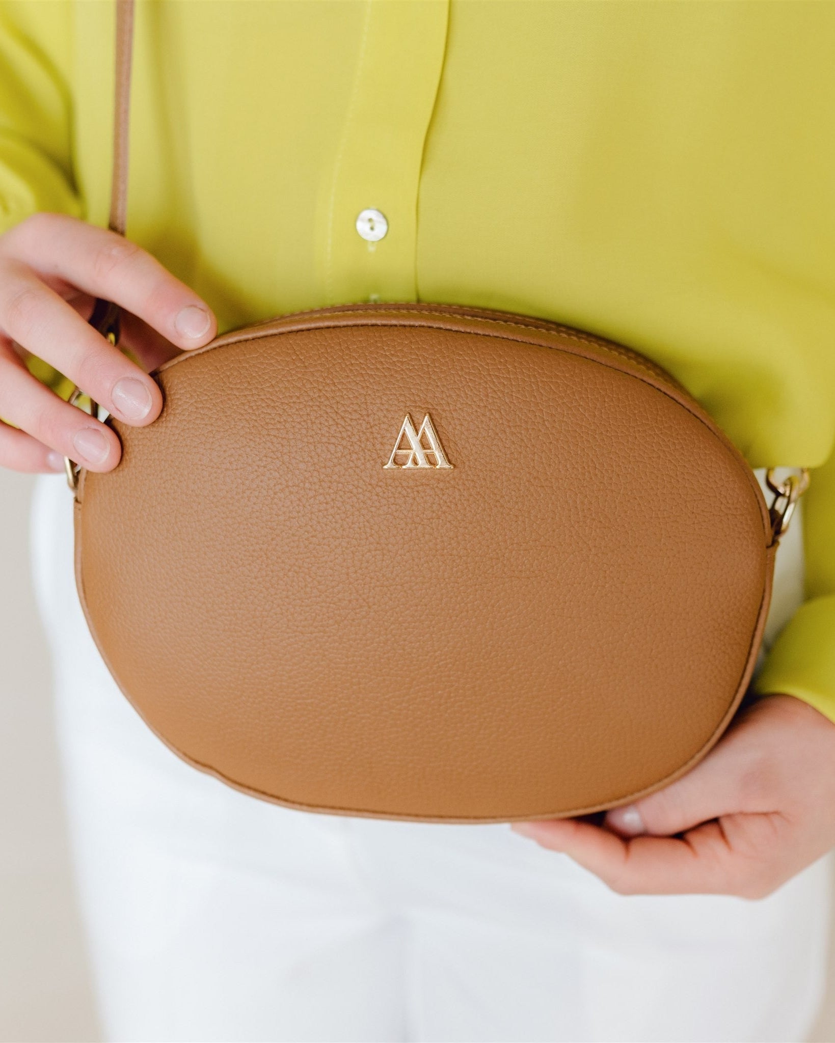 Olivia Oval Leather Bag