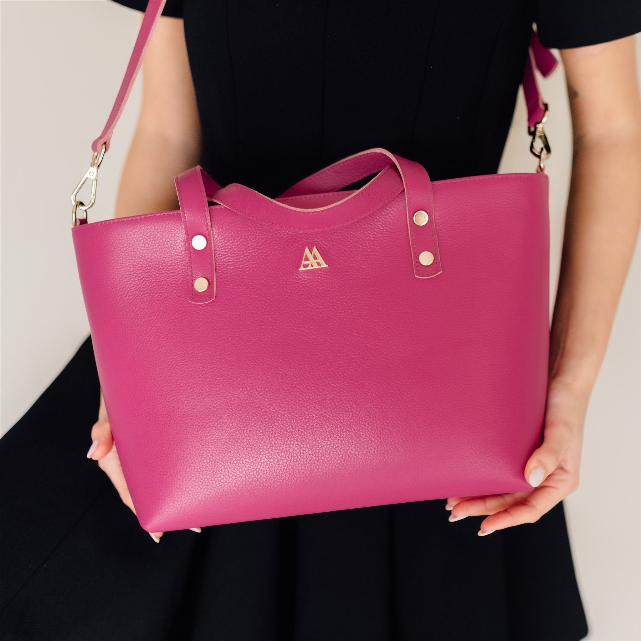 Antonia Bolso Shopper Piel Fucsia