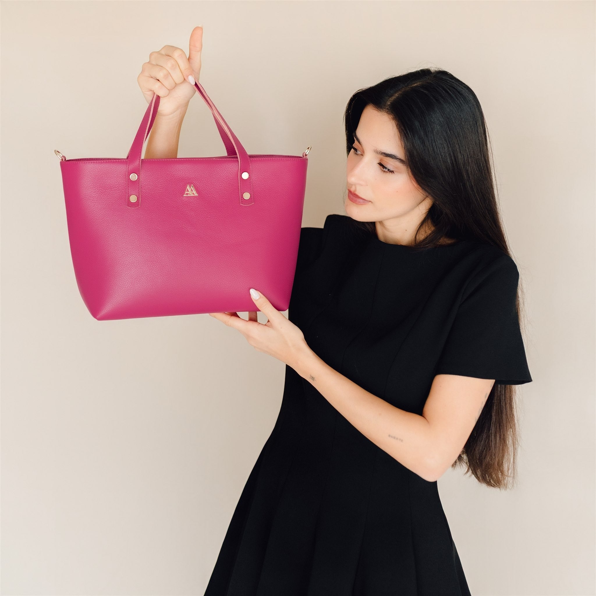 Antonia Bolso Shopper Piel Fucsia
