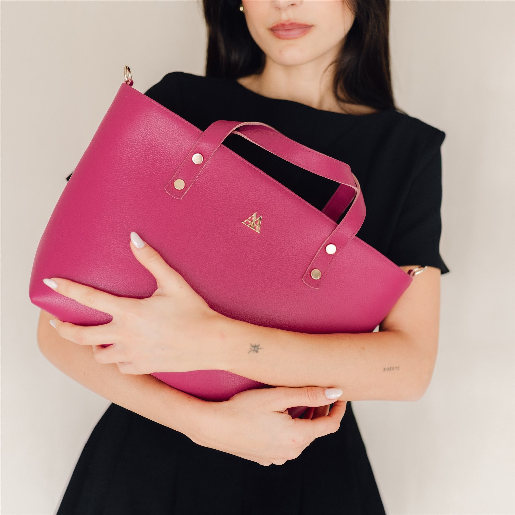 Antonia Bolso Shopper Piel Fucsia