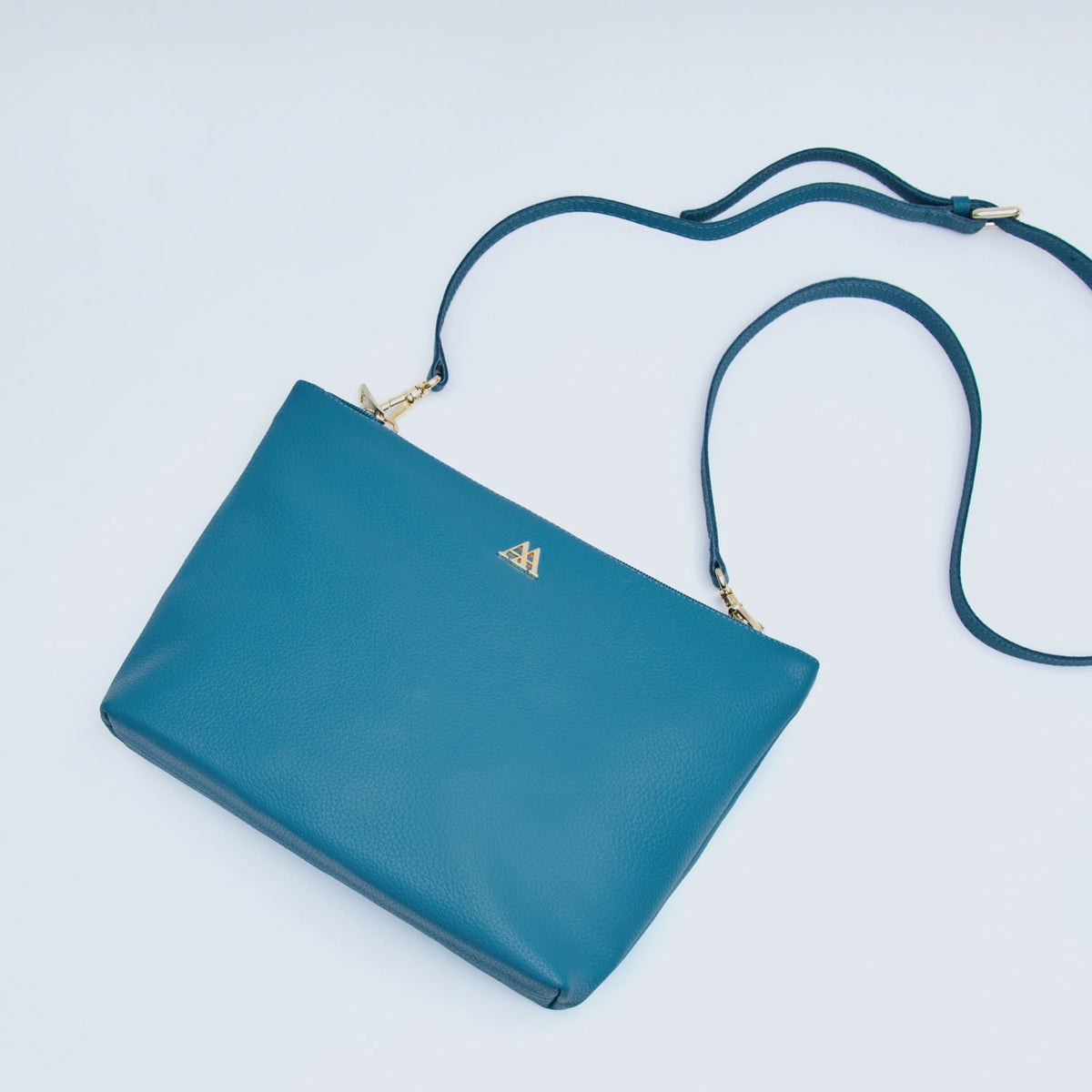 Manola Bolso Clutch Piel Turquesa