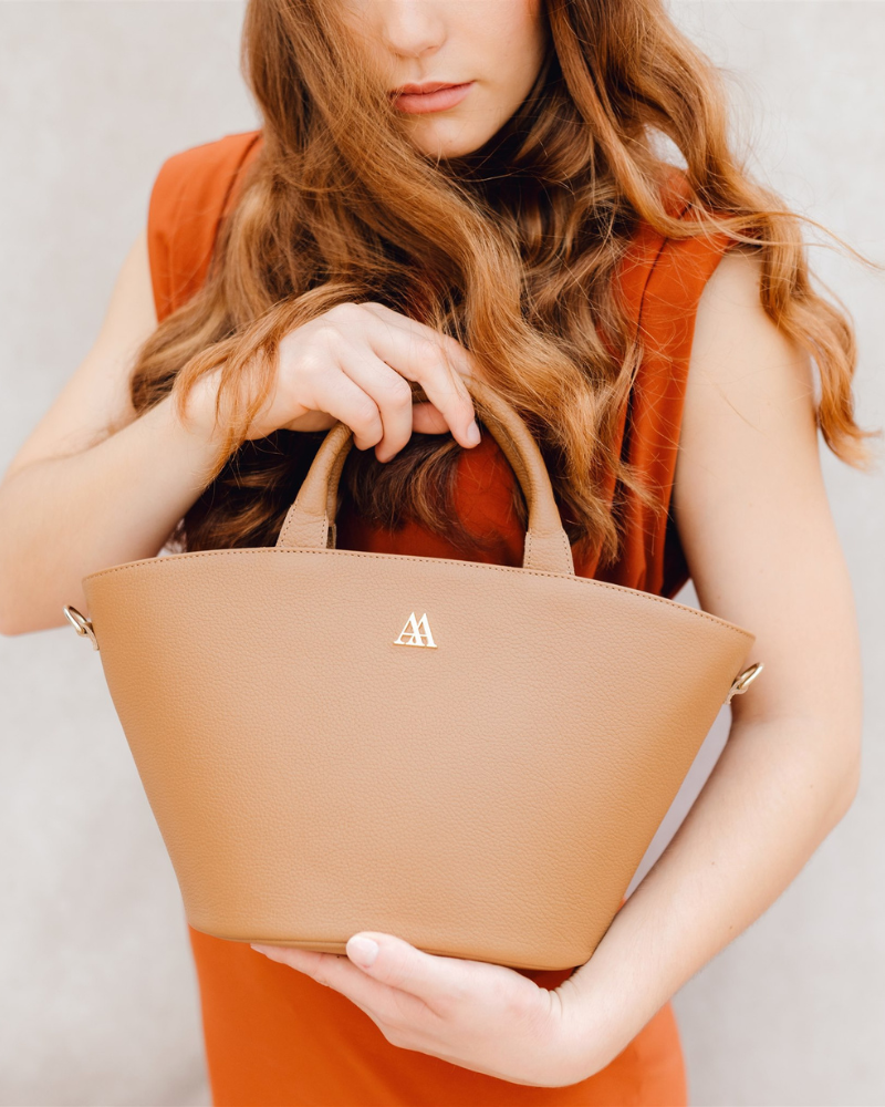 Carlota Leather Straw Bag