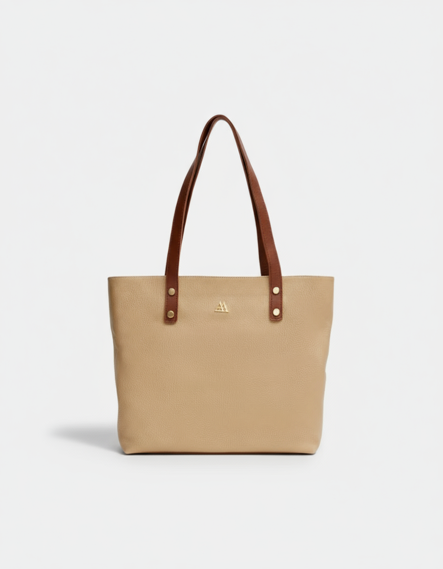 Sofia Bolso Shopper Piel Beig