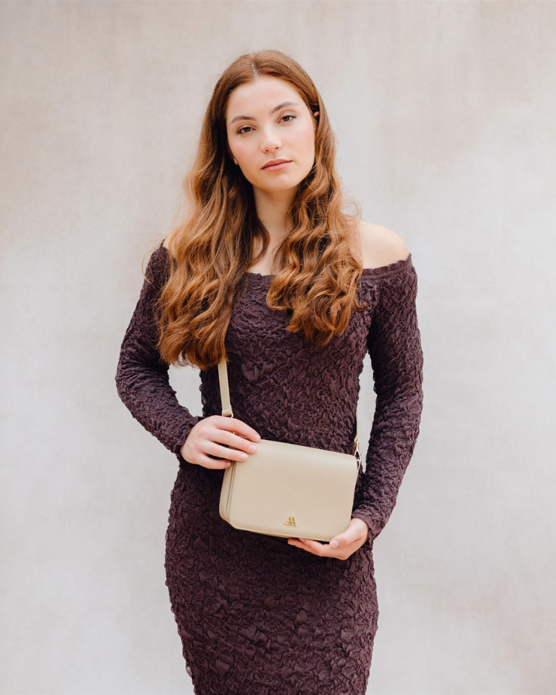 Maria Solapa Mini Leather Beige