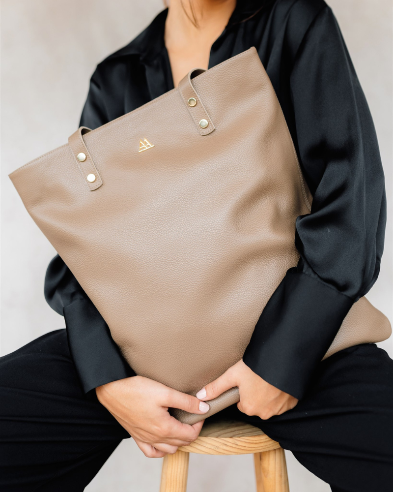 Noa Bolso Tote Bag Piel Taupe