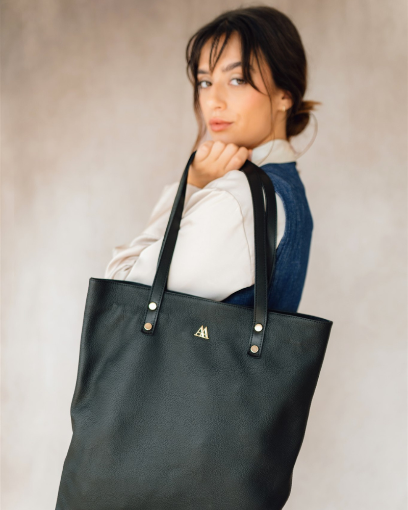 Noa Bolso Tote Bag Piel Negro