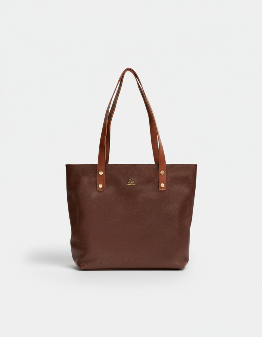 Sofia Brown Leather Shopper Bag