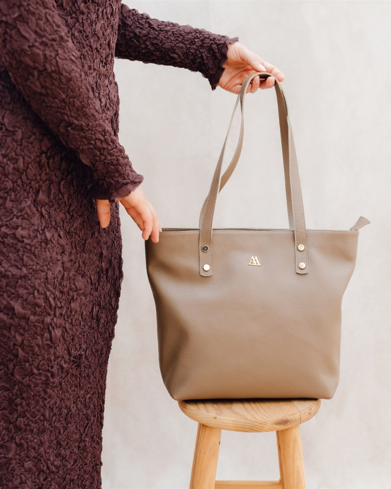 Sofia Bolso Shopper Piel Taupe