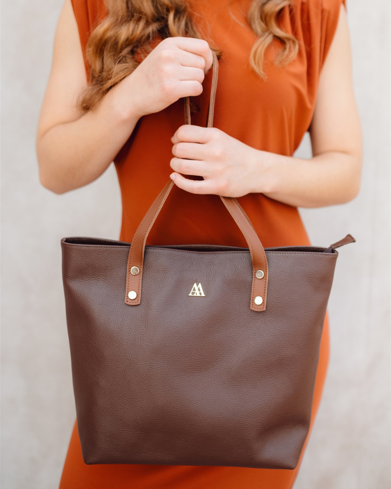 Sofia Bolso Shopper Piel Marrón