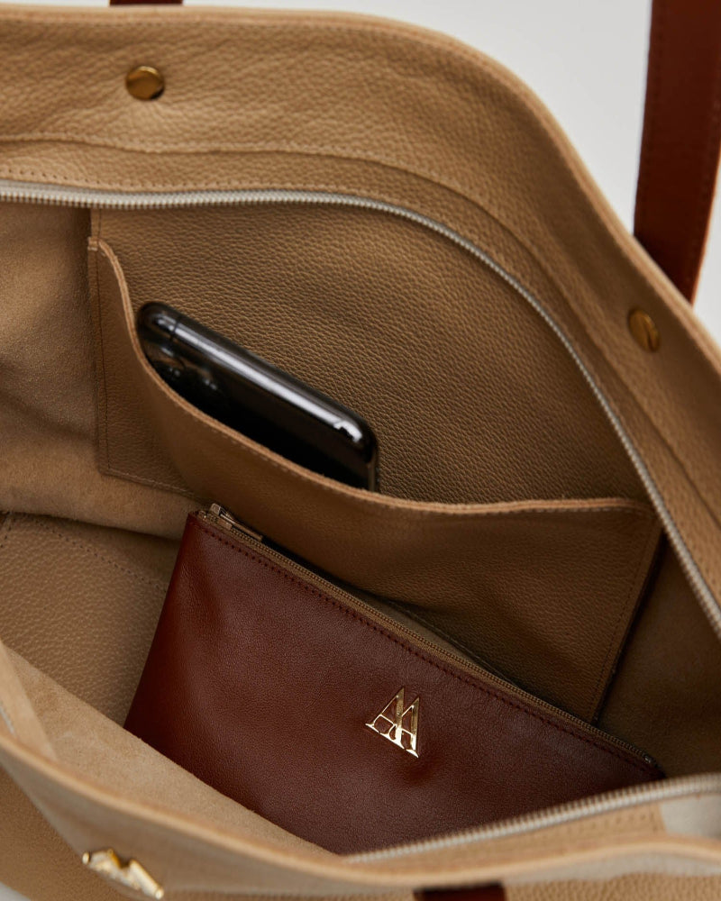 Sofia Bolso Shopper Piel Beig