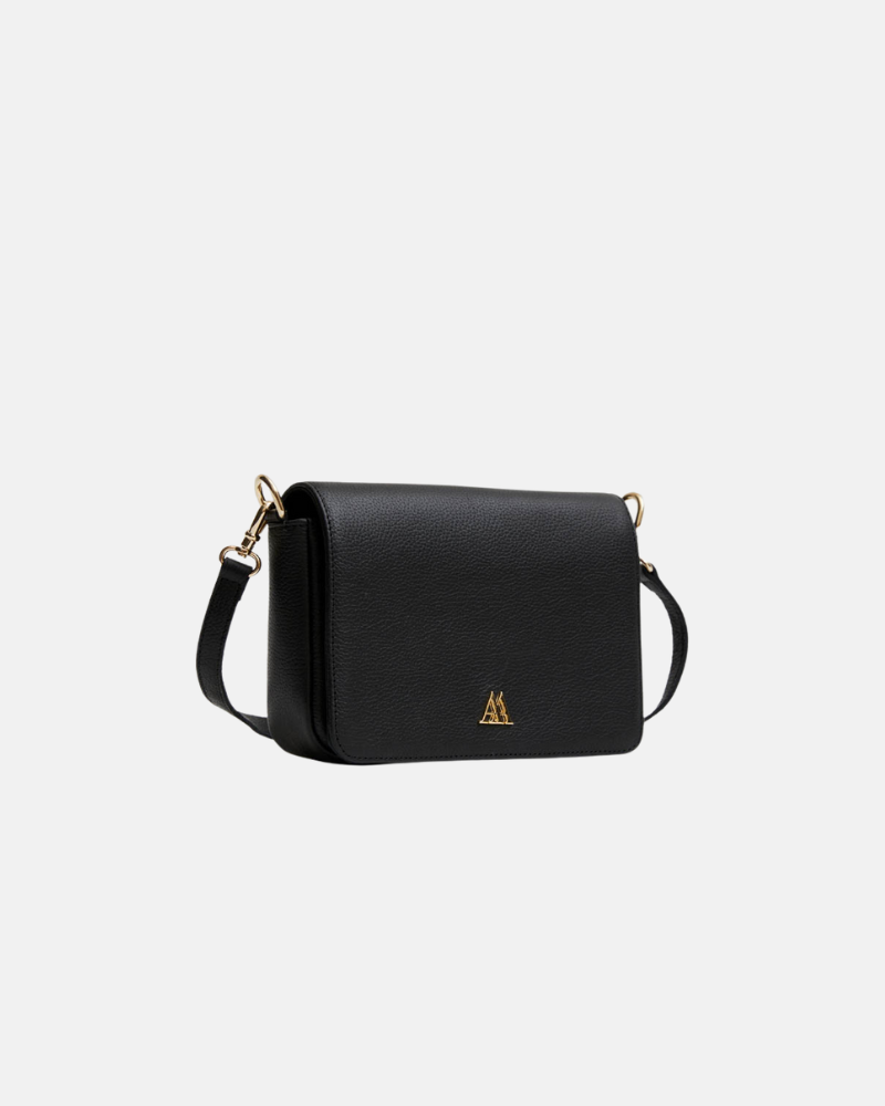 Maria Flap Bag Mini Leather Black