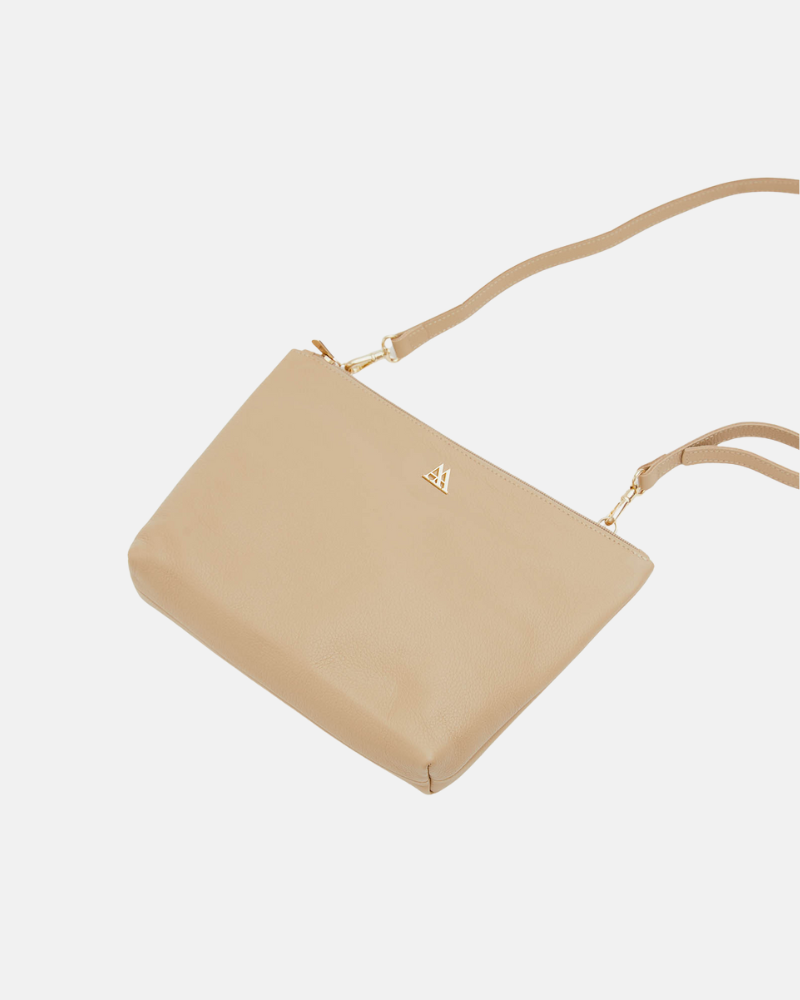 Manola Bolso Clutch Piel Beig