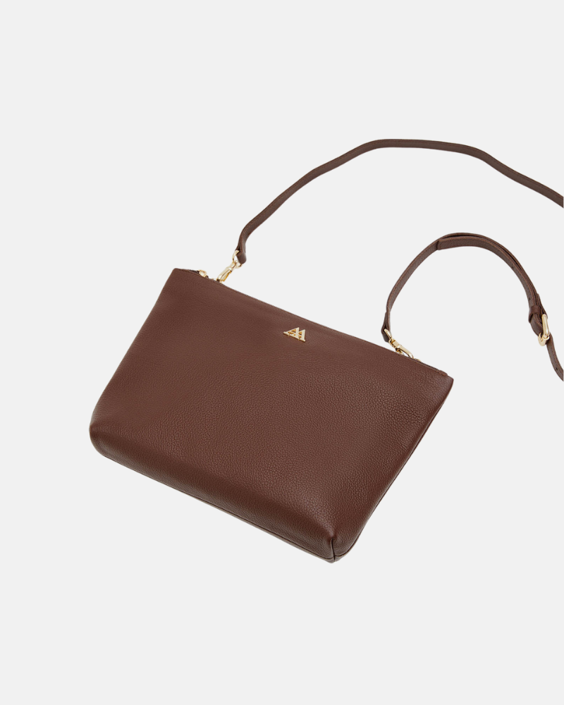 Manola Bolso Clutch Piel Marrón