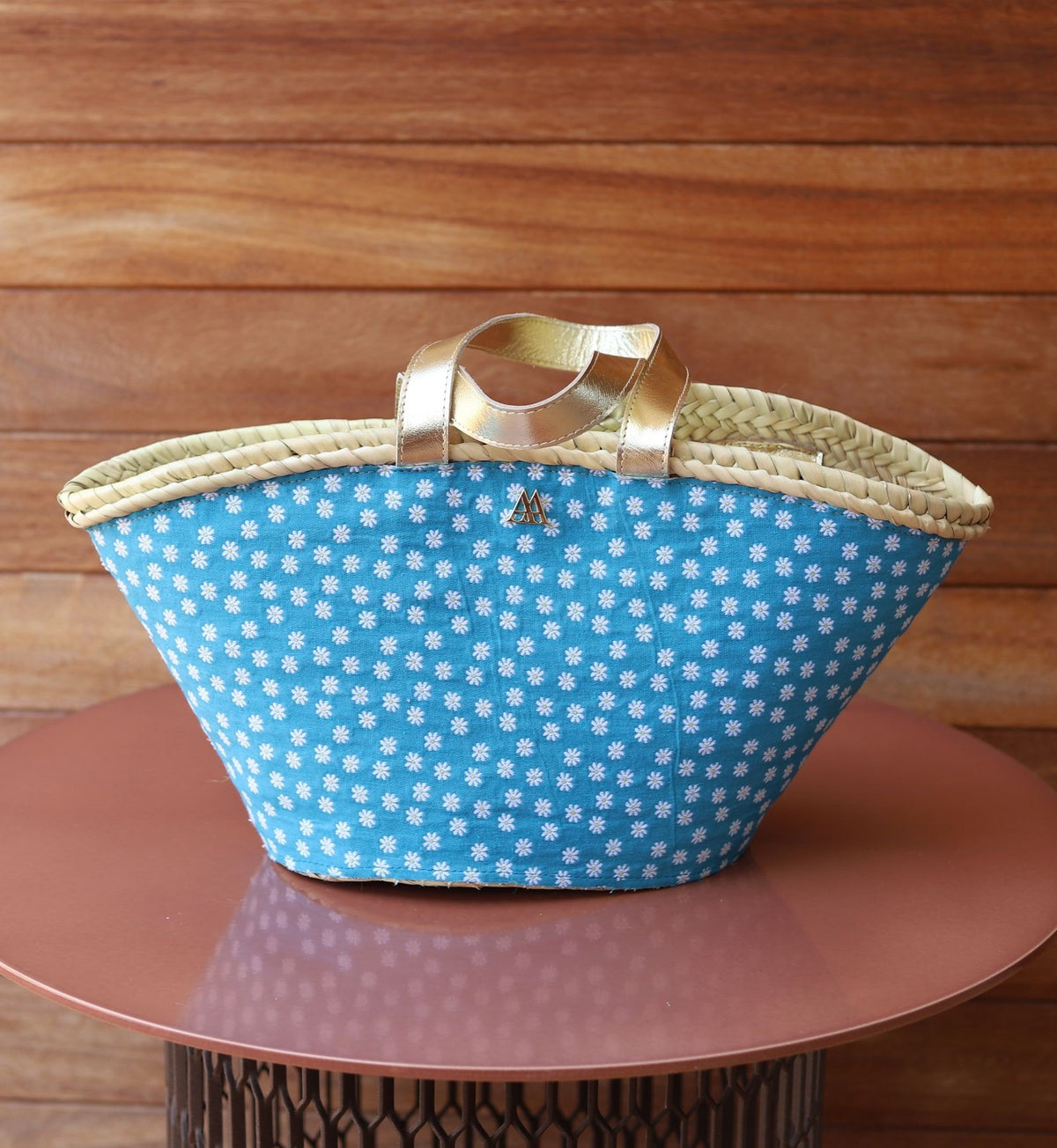 Panier Petit Marguerite Turquoise Cris Mata