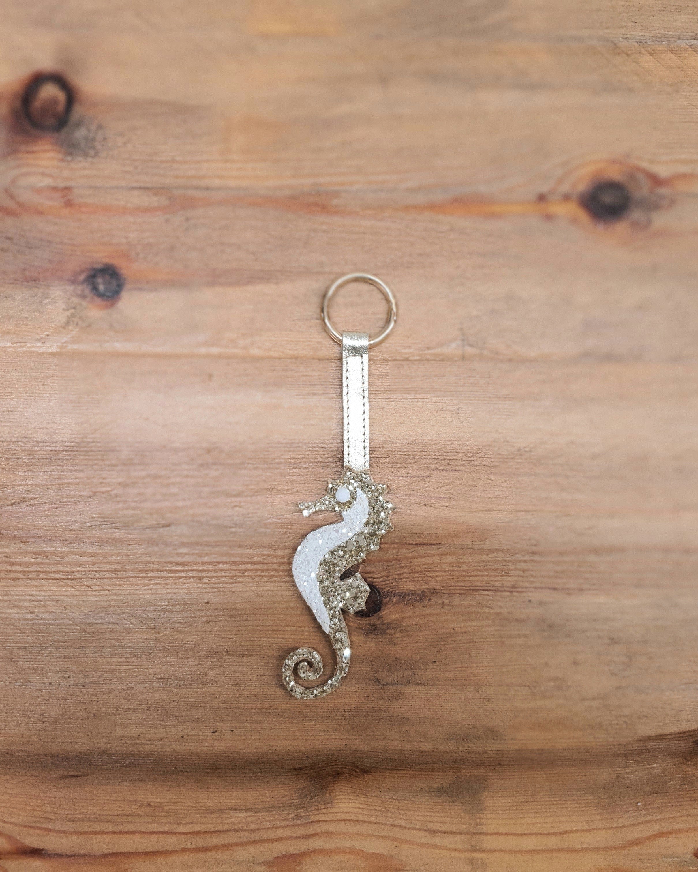 White Seahorse Charm by Cris Mata