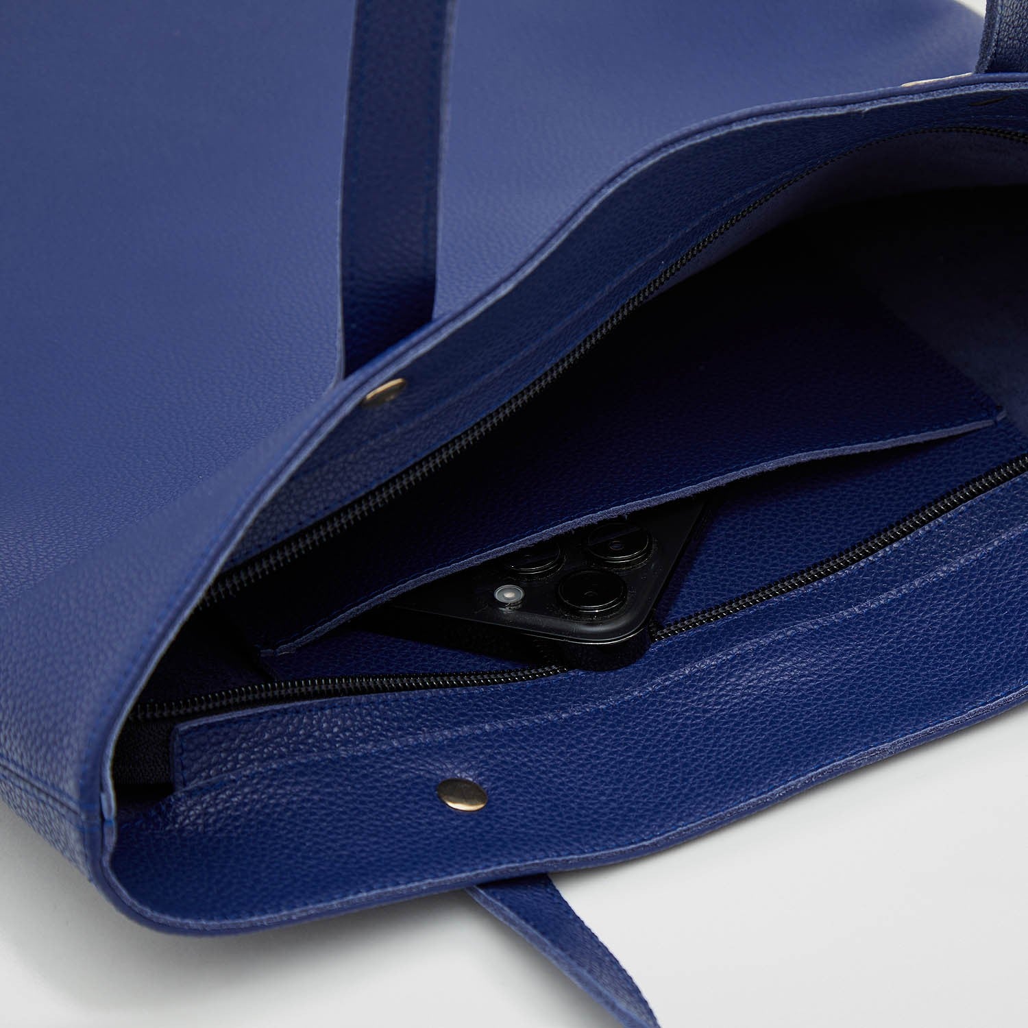 Noa Bolso Tote Bag Piel Azul