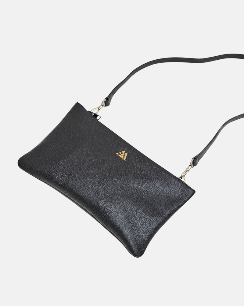 Catalina Bolso Clutch Piel Negro