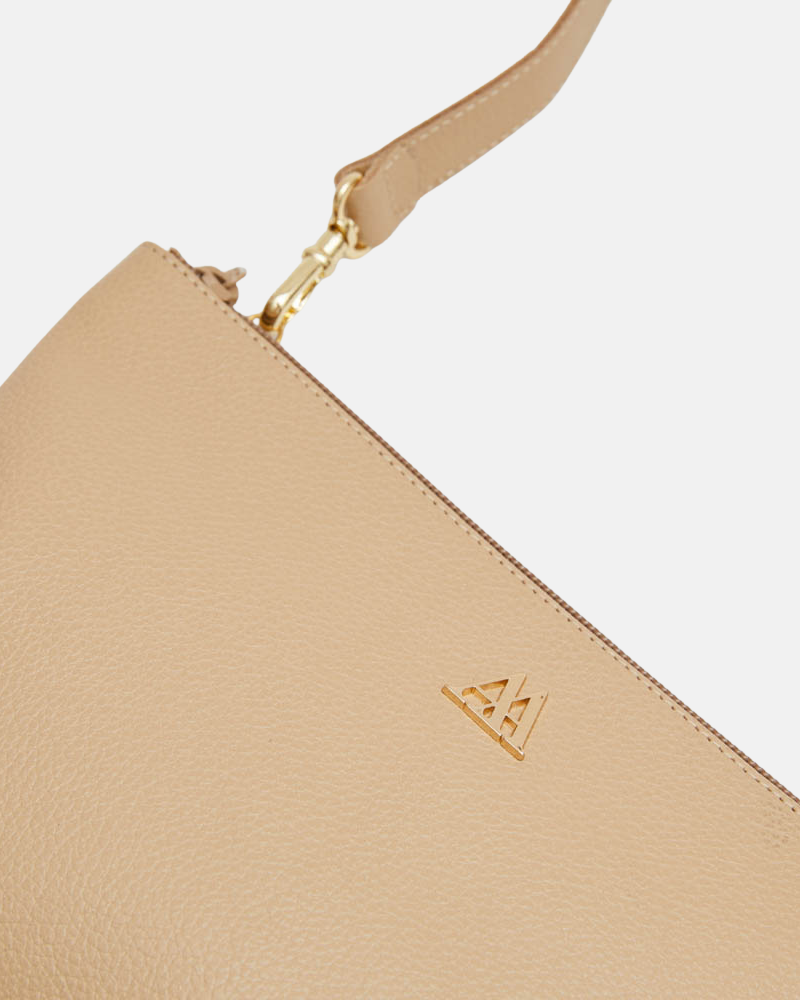 Catalina Bolso Clutch Piel Beig