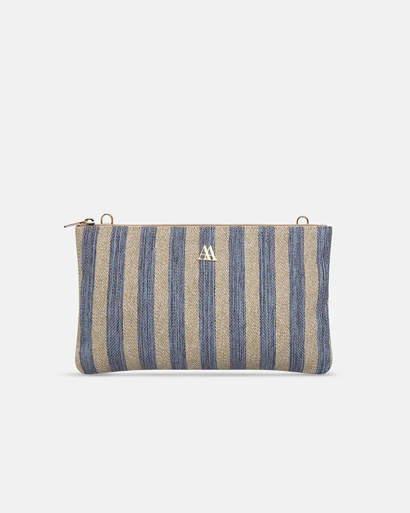 Catalina Brown Leather Clutch Bag