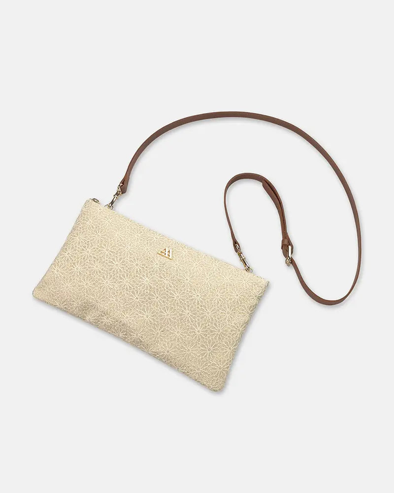 Catalina Brown Leather Clutch Bag