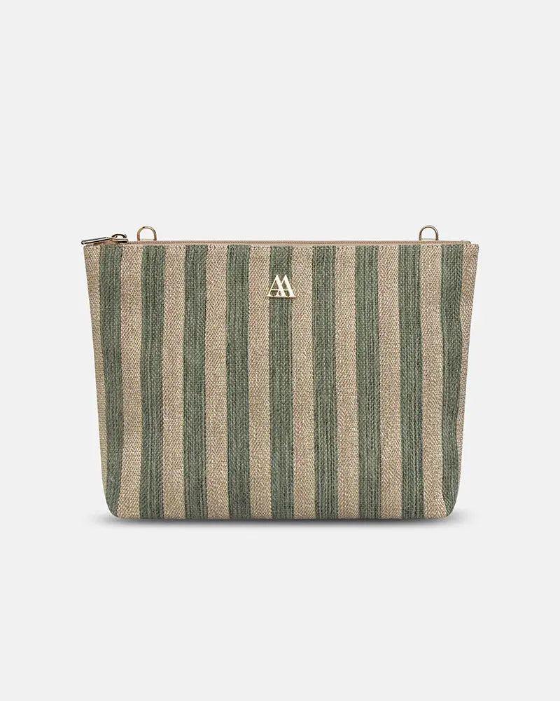 Manola Brown Leather Clutch Bag