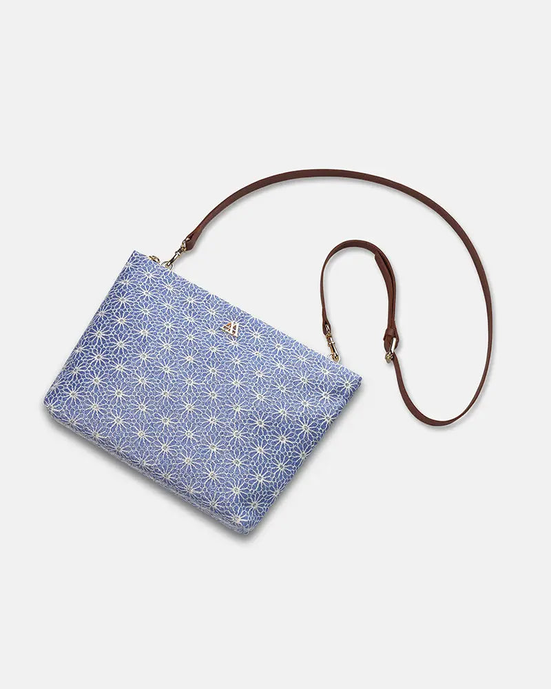 Manola Brown Leather Clutch Bag