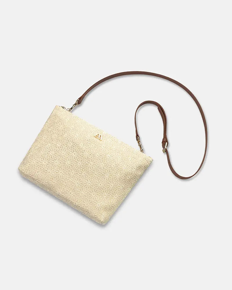 Manola Brown Leather Clutch Bag