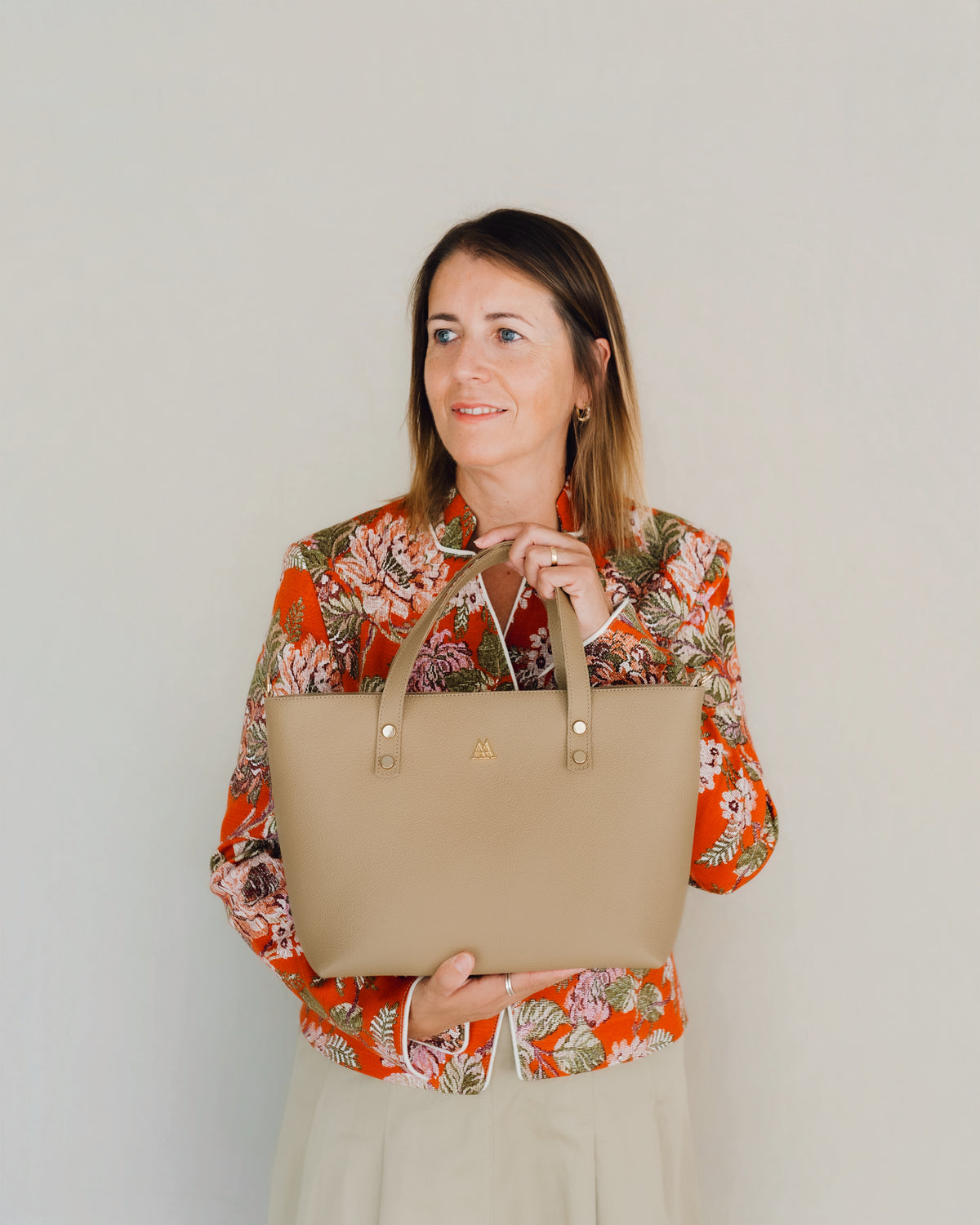 Antonia Bolso Shopper Piel Beig