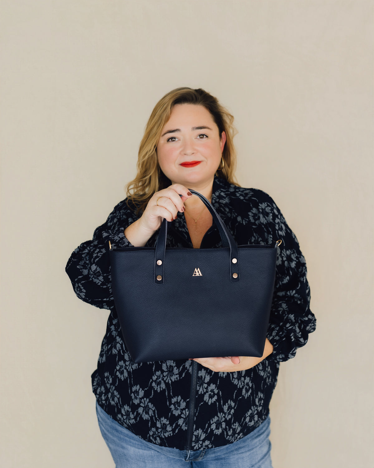 Antonia Bolso Shopper Piel Azul Marino
