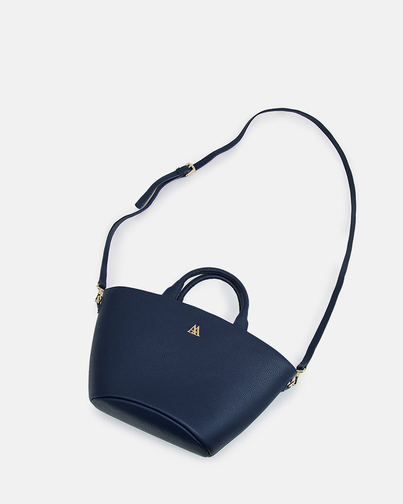 Carlota Bolso Capazo Piel Azul Marino