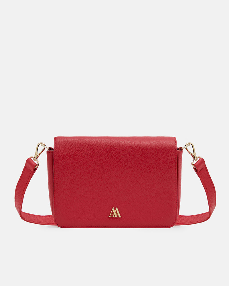María Bolso Solapa Mini Piel Rojo