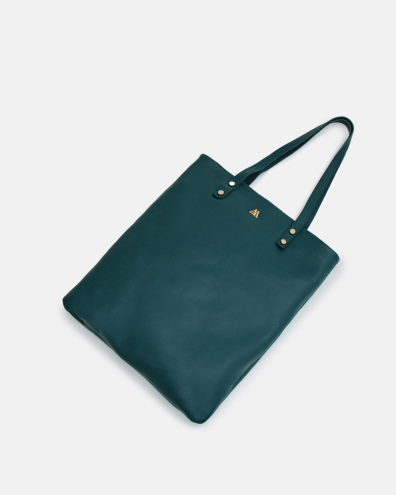 Noa Bolso Tote Bag Piel Verde Petróleo