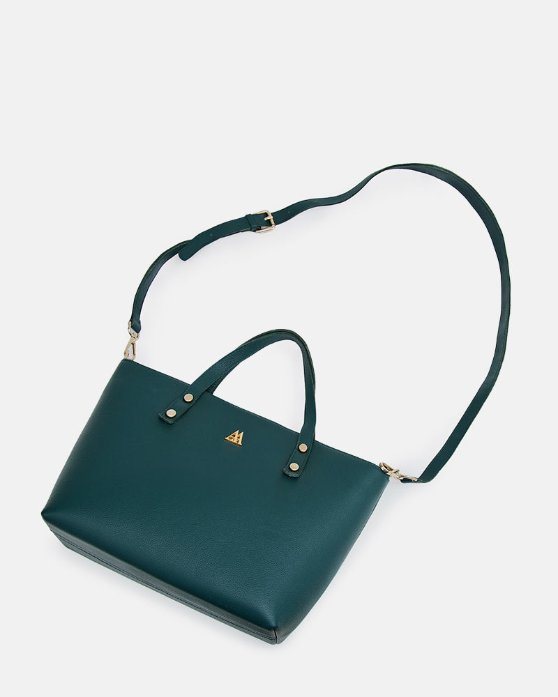 Antonia Bolso Shopper Piel Verde Petróleo