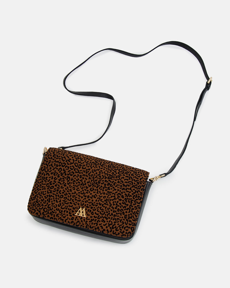 Maria Mini Leather Flap Bag, Red