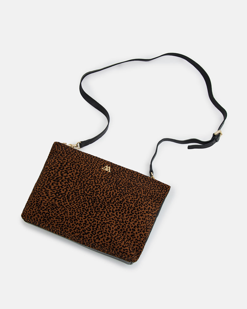 Manola Beige Leather Clutch Bag