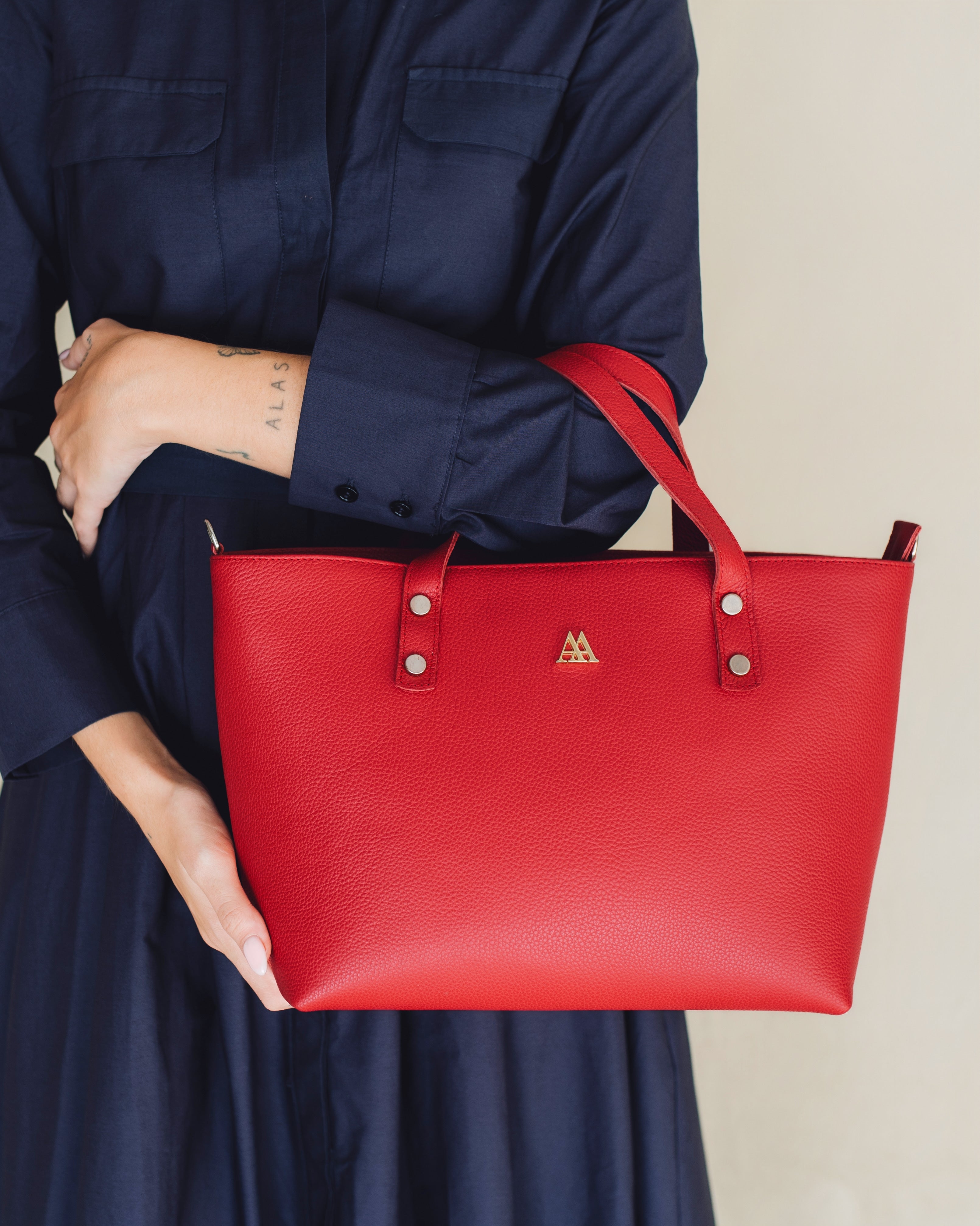 Sofia Bolso Shopper Piel Rojo