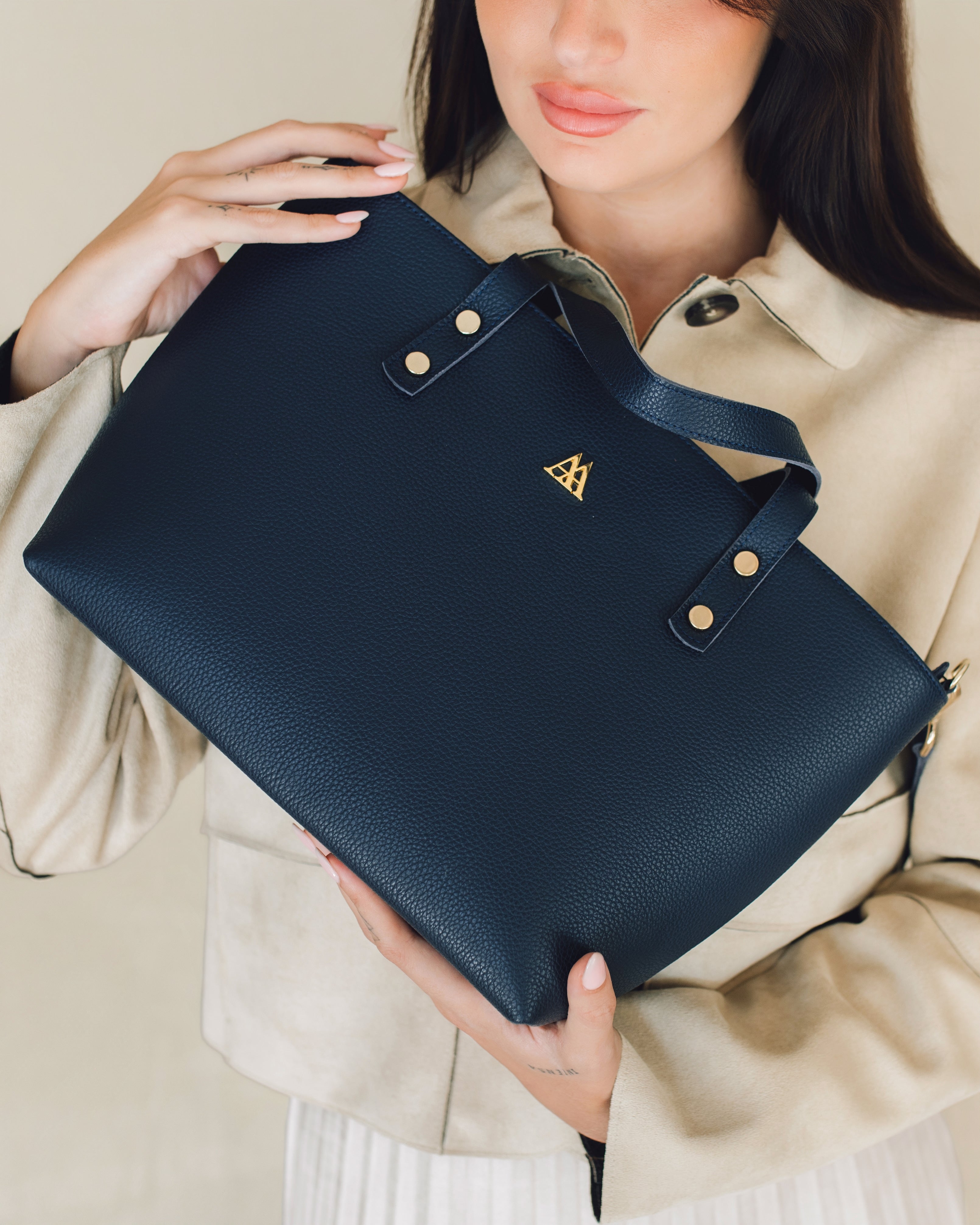 Antonia Bolso Shopper Piel Azul Marino