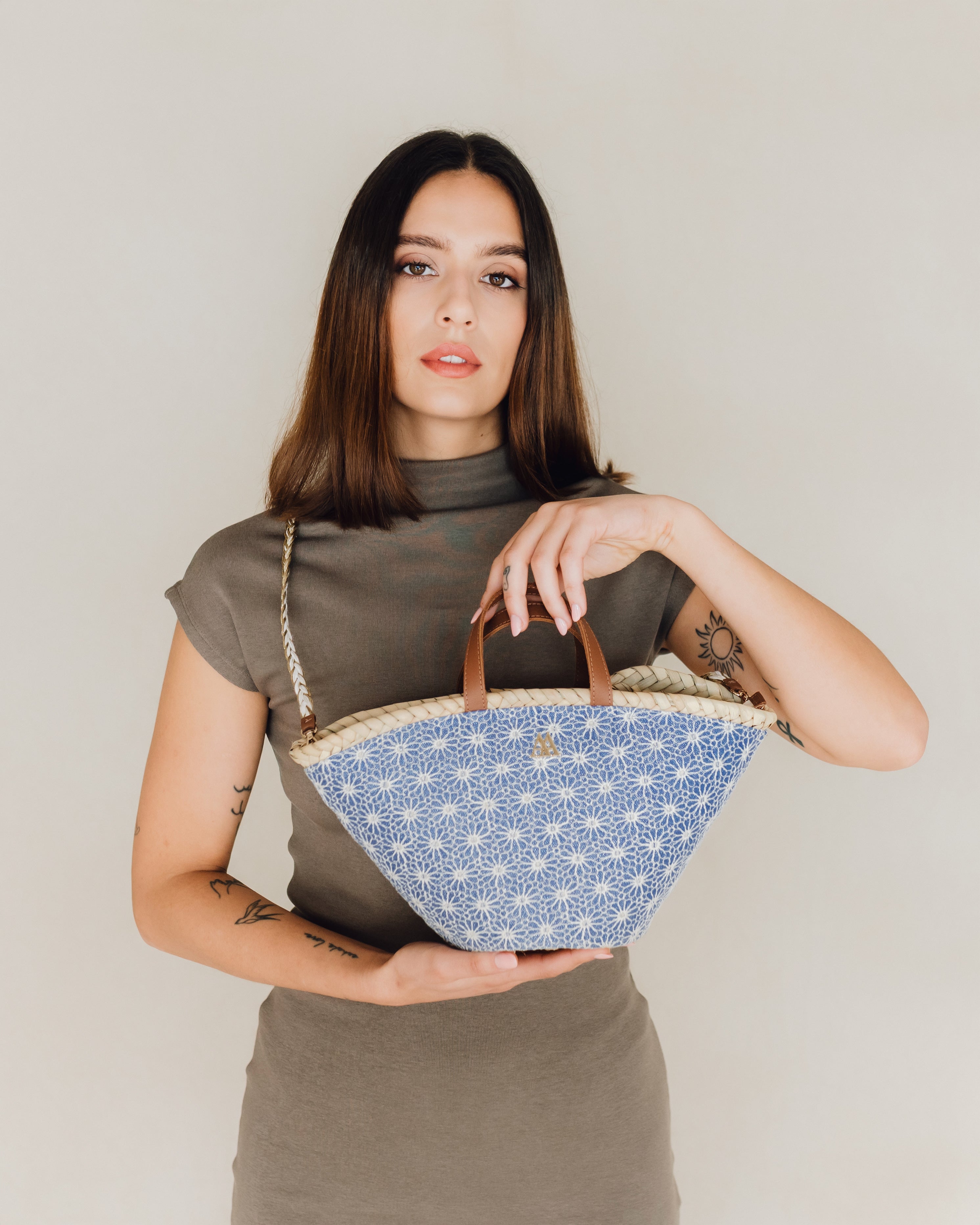 Carmina Flores Lurex Azul