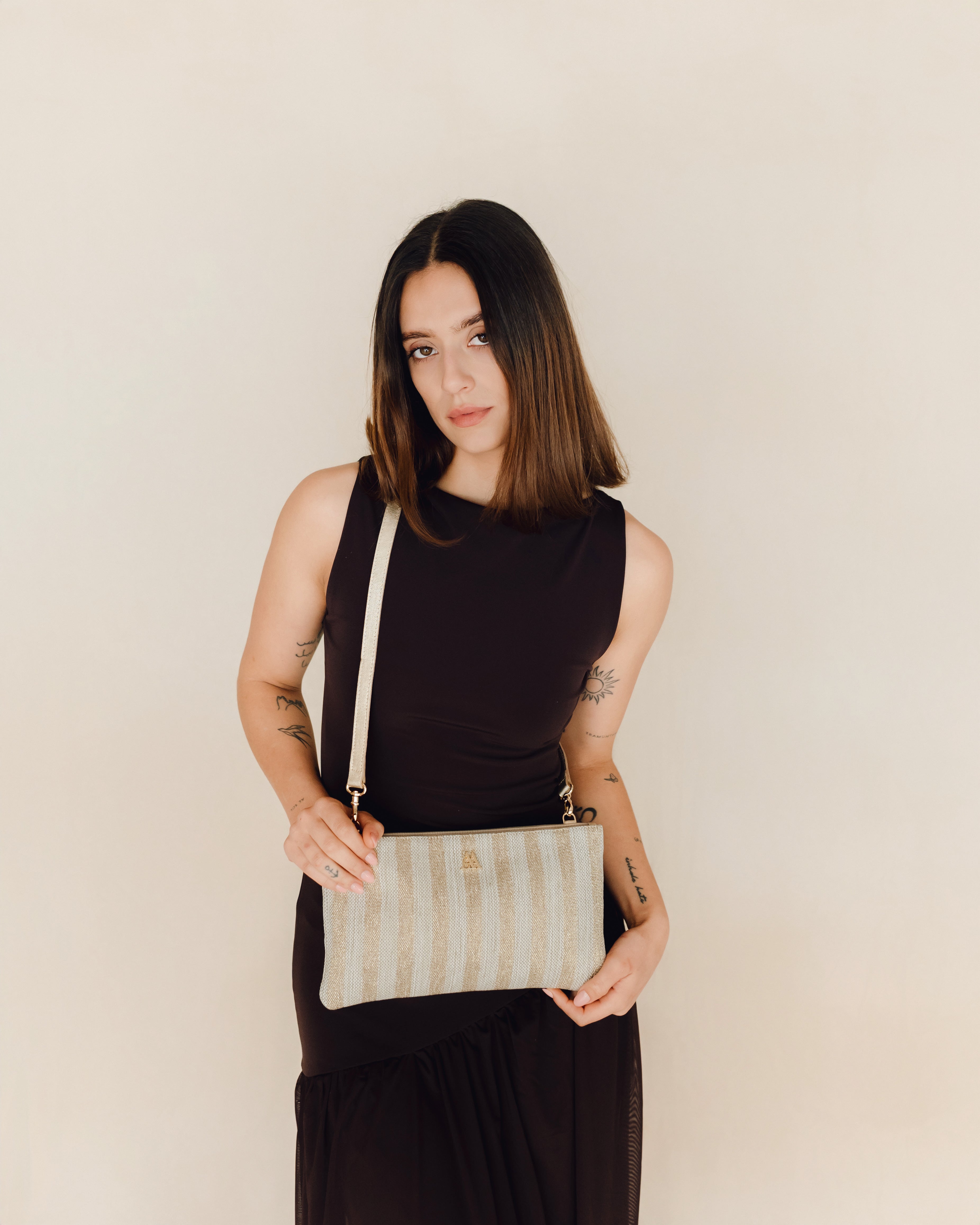 Catalina Rayas Lurex Beig