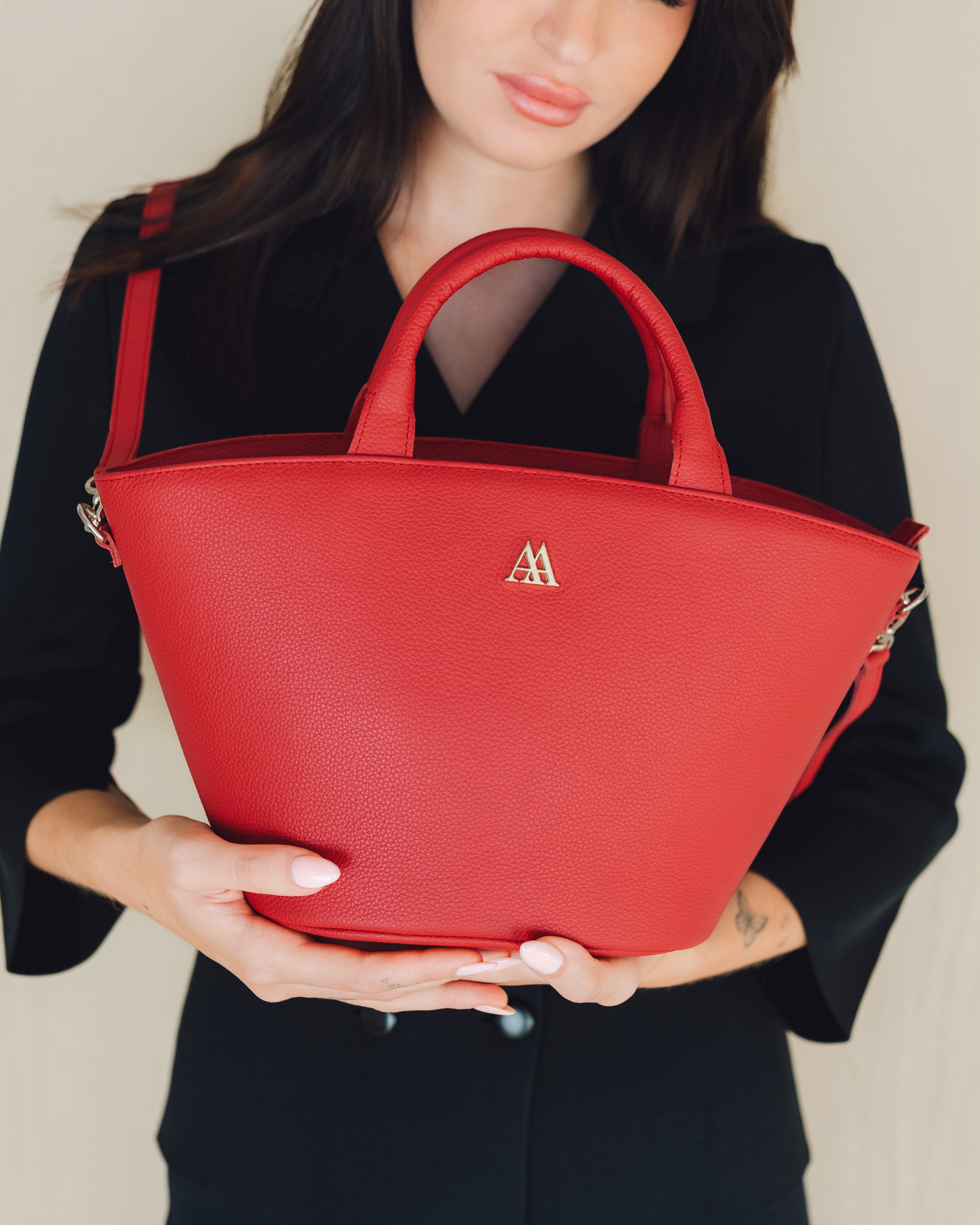 Carlota Bolso Capazo Piel Rojo