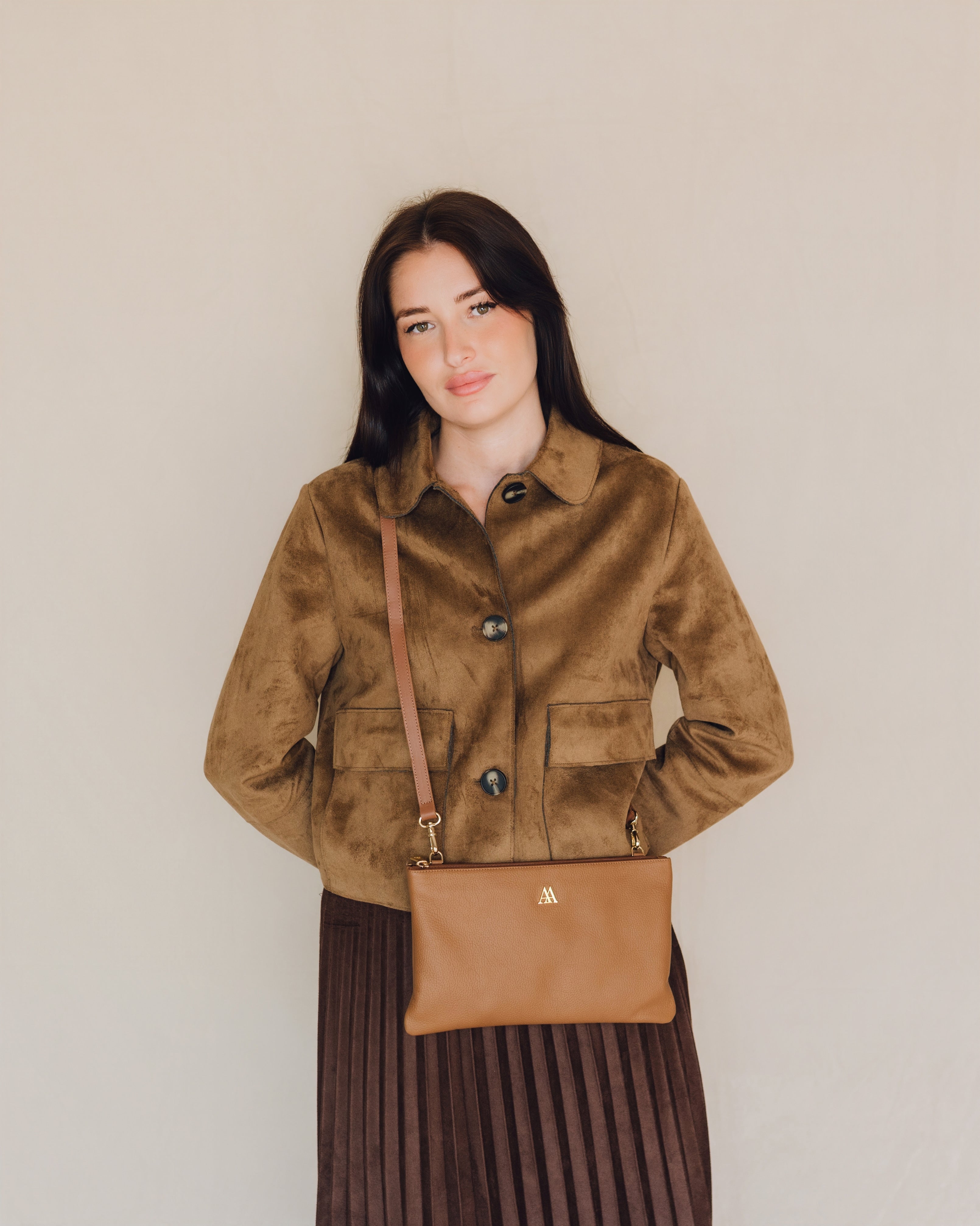 Catalina Leather Clutch Bag