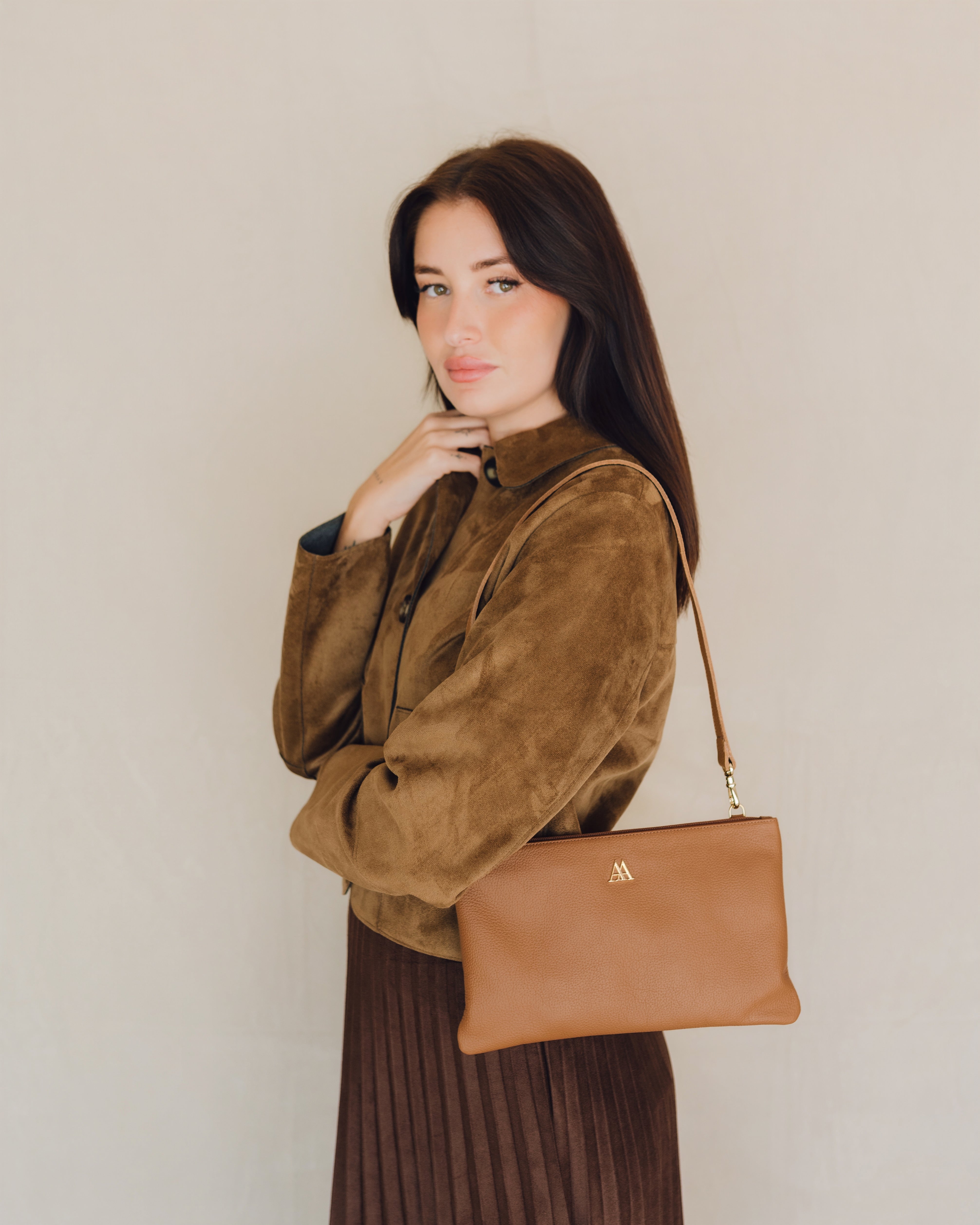 Catalina Leather Clutch Bag