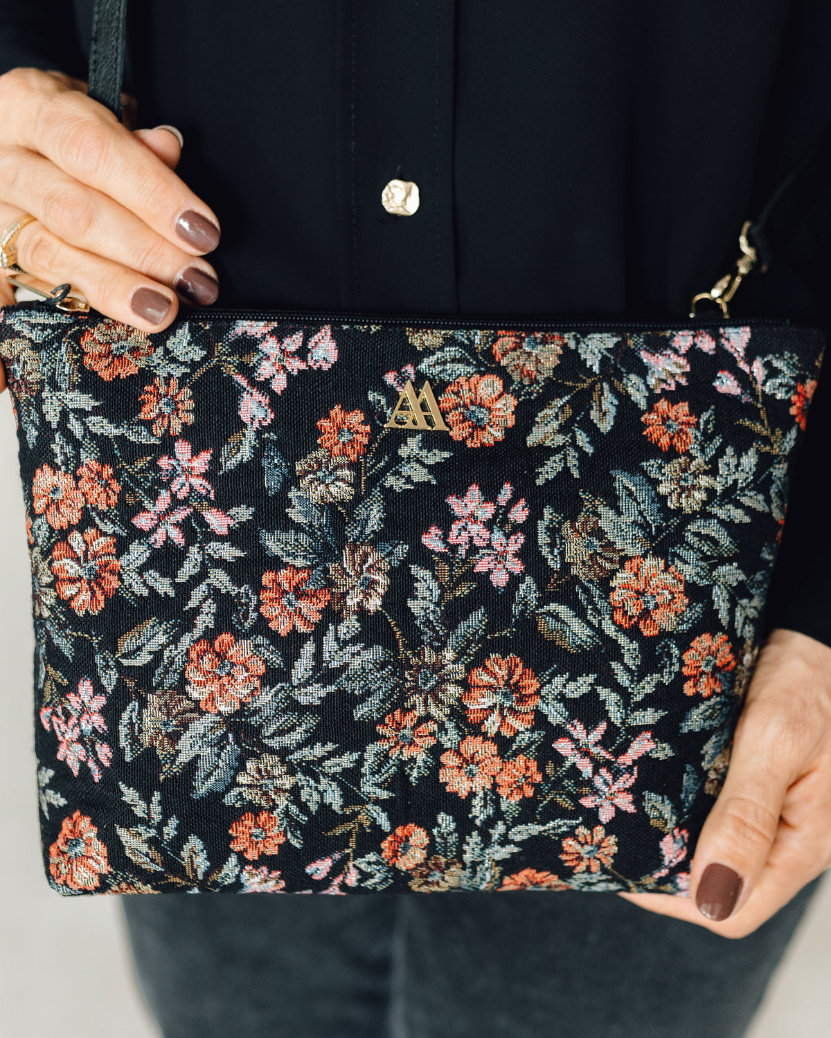 Manola Floral Negro